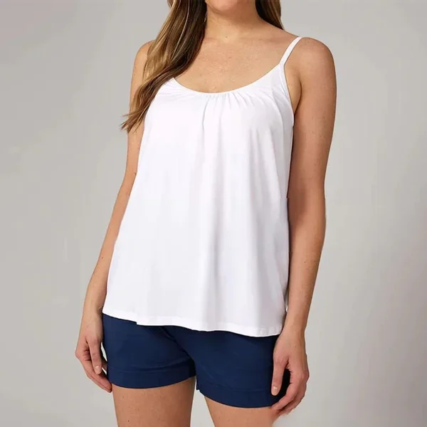 🔥 Loose-fitting Tank Top With Built-in Bra