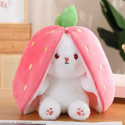 🔥2023 HOT SALE - 49% OFF🔥Strawberry Bunny Transformed into Little Rabbit Fruit Doll Plush Toy