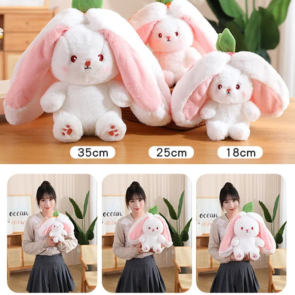 🔥2023 HOT SALE - 49% OFF🔥Strawberry Bunny Transformed into Little Rabbit Fruit Doll Plush Toy