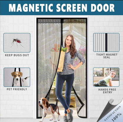 (🔥HOT SALE NOW 49% OFF) -Magnetic Screen Door👾Prevent mosquito-borne viruses