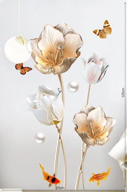 (❤️ HOT SALE- 49% OFF) Flower wall sticker wallpaper