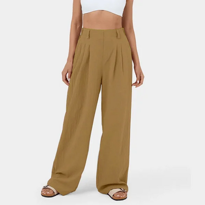 🔥 High Waisted Plicated Side Pocket Wide Leg Pants（🔥Buy 2 Free Shipping🔥）