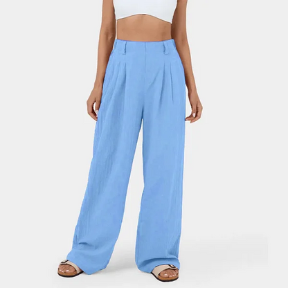 🔥 High Waisted Plicated Side Pocket Wide Leg Pants（🔥Buy 2 Free Shipping🔥）