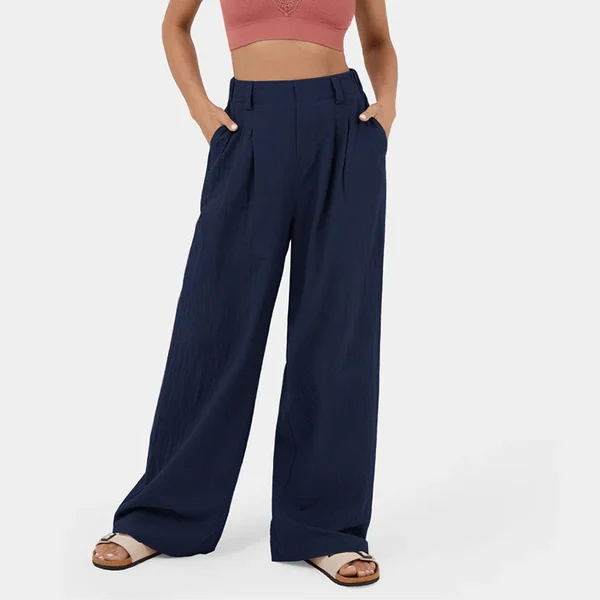 🔥 High Waisted Plicated Side Pocket Wide Leg Pants（🔥Buy 2 Free Shipping🔥）