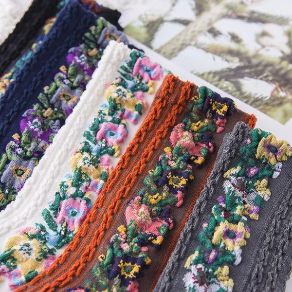 Hot Sale-Vintage Embroidered Floral Socks