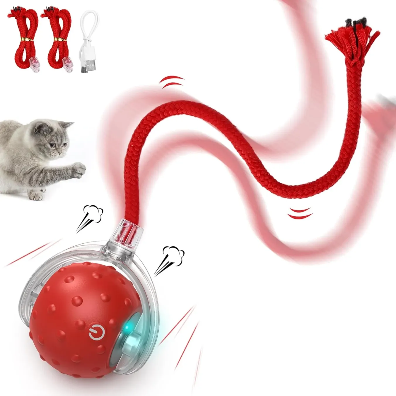 🐱🐶Automatic LED Interactive Pet Toys Ball🔥Buy 3 Free Shipping