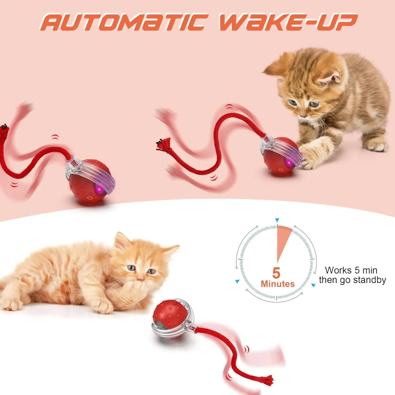 🐱🐶Automatic LED Interactive Pet Toys Ball🔥Buy 3 Free Shipping