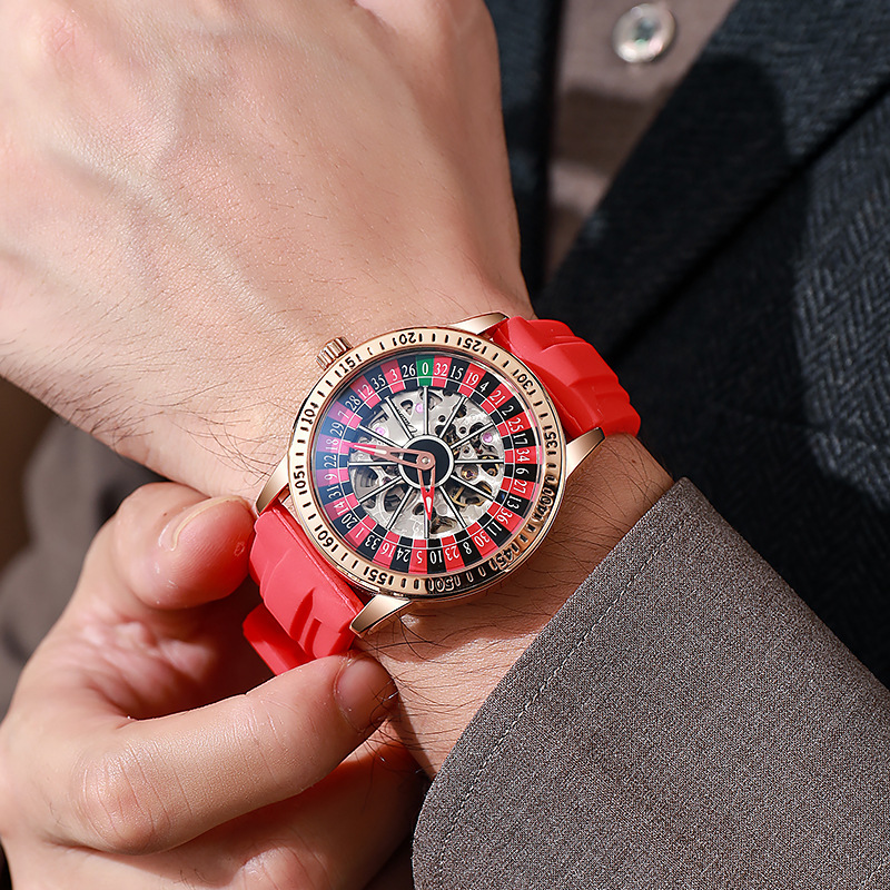 Luxury Spinning Roulette Casino Mechanical Watch