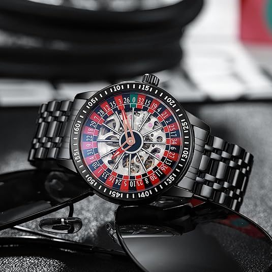 Luxury Spinning Roulette Casino Mechanical Watch