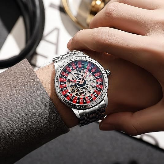 Luxury Spinning Roulette Casino Mechanical Watch