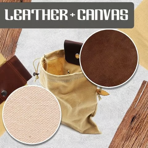 (Father's Day Sale- 48% OFF) Handmade cowhide canvas bag