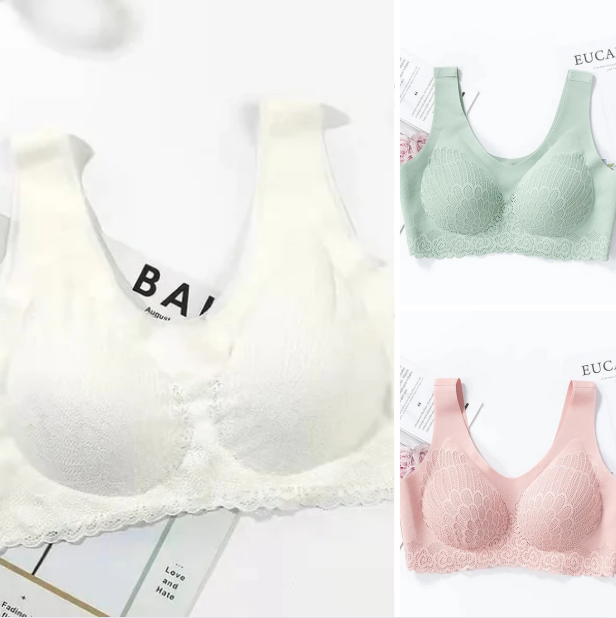 Latex 4.0 Graceful Anti-saggy Breathable Lace Large Size Bra