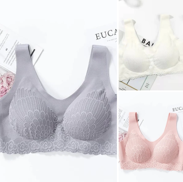 Latex 4.0 Graceful Anti-saggy Breathable Lace Large Size Bra