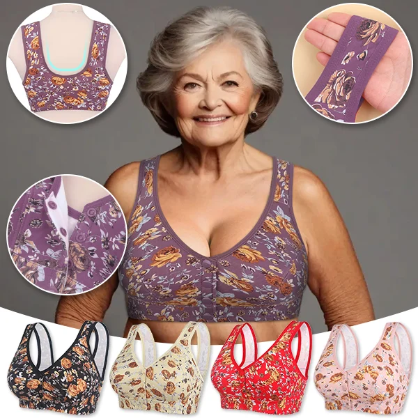 2024 New Floral Print Front-Closure Bra (Buy 1 Get 2 Free)