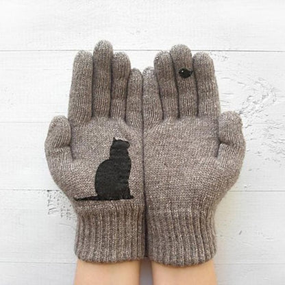 Gants en coton éventail de chats 