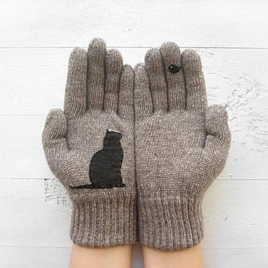 Gants en coton éventail de chats 