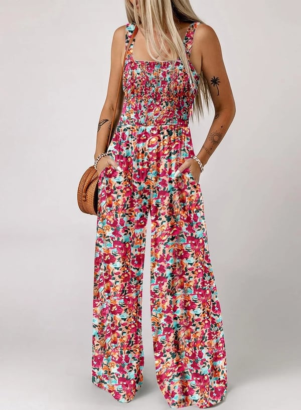 Summer Bestseller 💥💕Women's Casual Print Sleeveless Overalls Jumpsuits