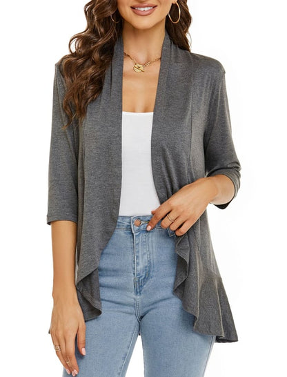 Women's Casual Lightweight Open Front Cardigans (Buy 2 free shipping)