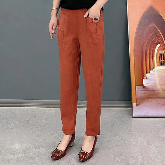 💝Women's Elastic Waist Cotton Pants