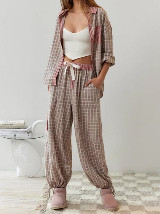 🧃🥰💯Ensemble pyjama ample (achetez 2 pièces et bénéficiez de la livraison gratuite)🧃🥰💯