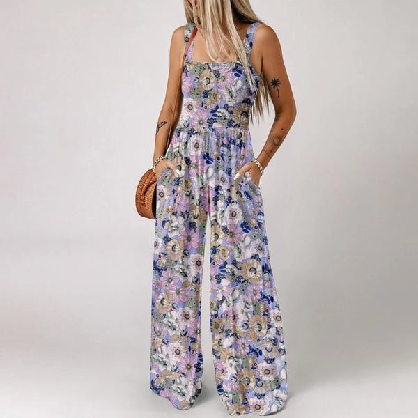 Summer Bestseller 💥💕Women's Casual Print Sleeveless Overalls Jumpsuits