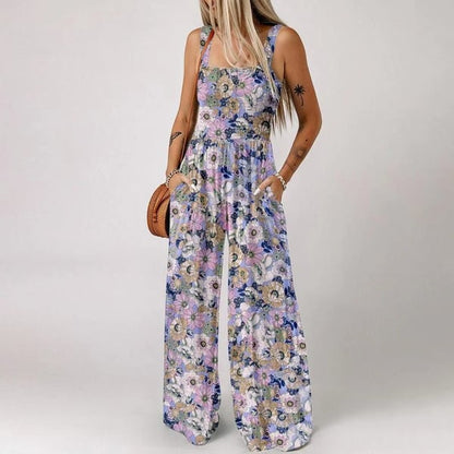 Summer Bestseller 💥💕Women's Casual Print Sleeveless Overalls Jumpsuits