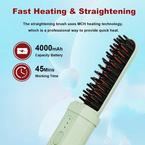 2024 New In-Women's Cordless Hair Straightener Brush