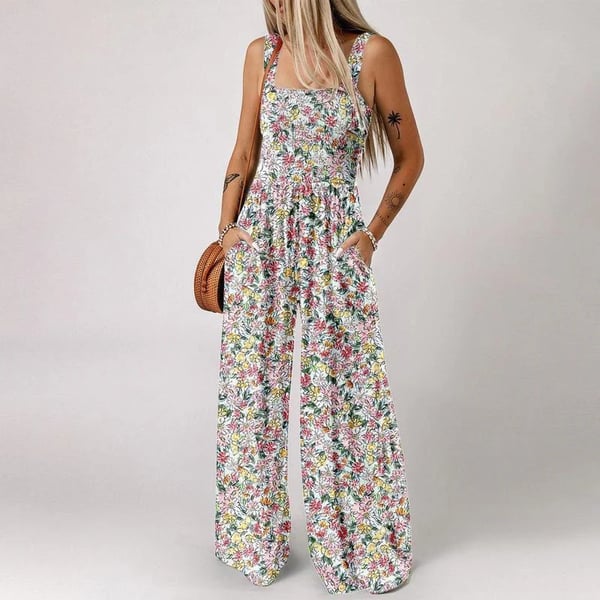 Summer Bestseller 💥💕Women's Casual Print Sleeveless Overalls Jumpsuits