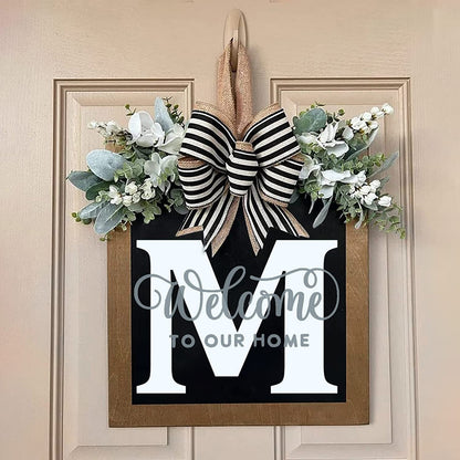 ✨26 INITIAL LAST NAME FRONT DOOR WREATH (BUY 2 FREE SHIPPING)