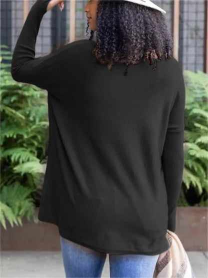 LONG SLEEVE THUMBHOLE SWEATER POCKET TUNIC BUY 2 FREE SHIPPING