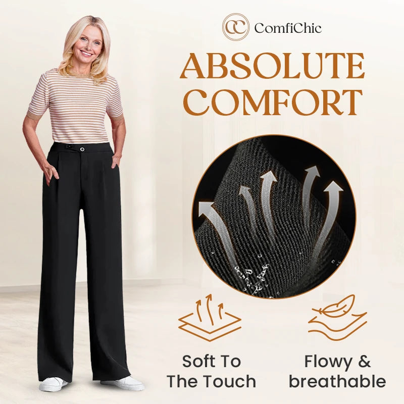 🔥 ComfiChic - Elastic Waist Wide Leg Casual Pants  (Buy 2 Free Shipping)