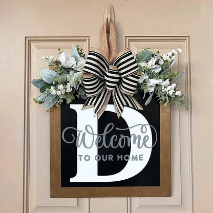 ✨26 INITIAL LAST NAME FRONT DOOR WREATH (BUY 2 FREE SHIPPING)