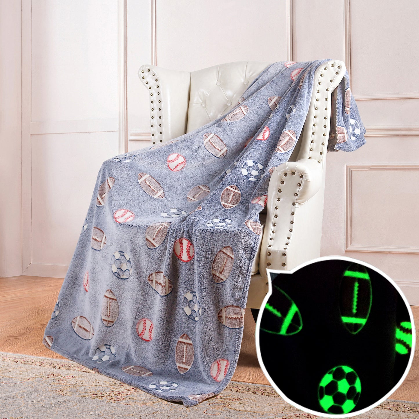 Hurry up! Sale Ends in 01:57:36.3 😊Double Sided Flannel Luminous Blanket-🔥