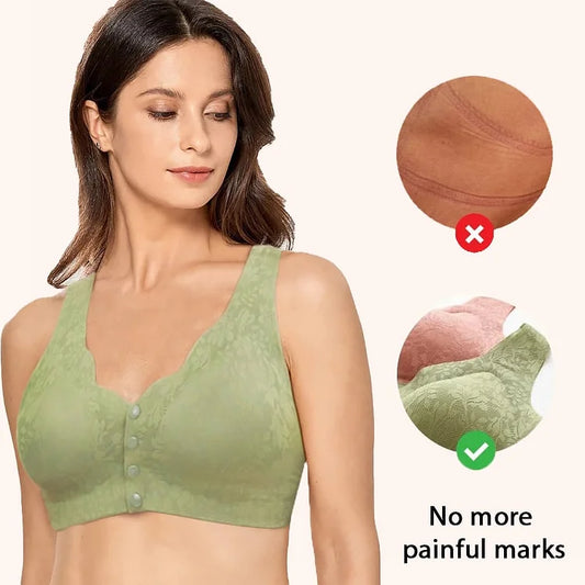 ACHETEZ-EN 1, OBTENEZ-EN 2 GRATUITEMENT (Veuillez ajouter 3 pièces au panier) - Soutien-gorge confortable et pratique à boutons sur le devant