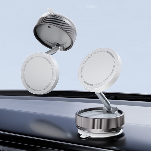 🚗📱Magnetic Phone Mount, Suction Car Phone Holder, Vacuum Phone Mount with One-Step Lock