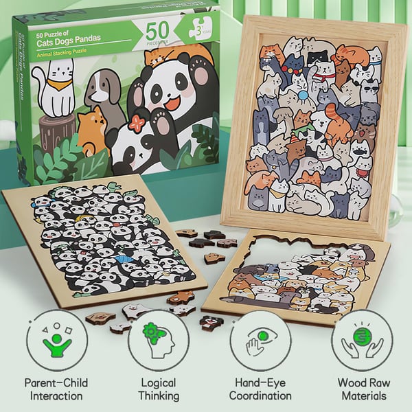 🐱Animal Wooden Puzzle