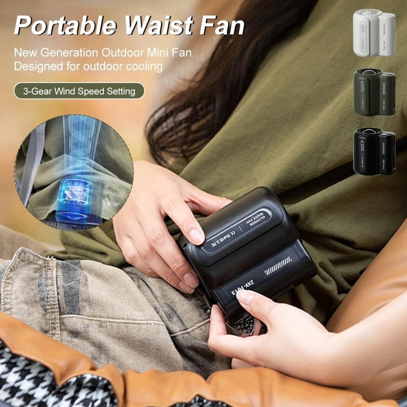 🔥BUY 2 SAVE 15% & FREE SHIPPING—Bladeless Waist Mounted Electric Fan