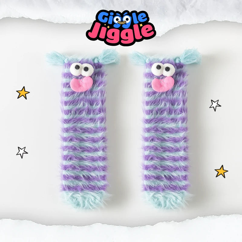 Giggle Jiggle - [Promotion du dernier jour - 65 % de réduction] Chaussettes originales 3D en velours corail