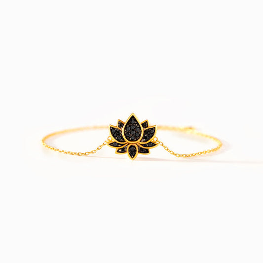 F♥︎CK IT AND BEGIN AGAIN BLACK LOTUS BRACELET