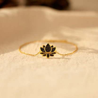 F♥︎CK IT AND BEGIN AGAIN BLACK LOTUS BRACELET