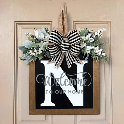 ✨26 INITIAL LAST NAME FRONT DOOR WREATH (BUY 2 FREE SHIPPING)