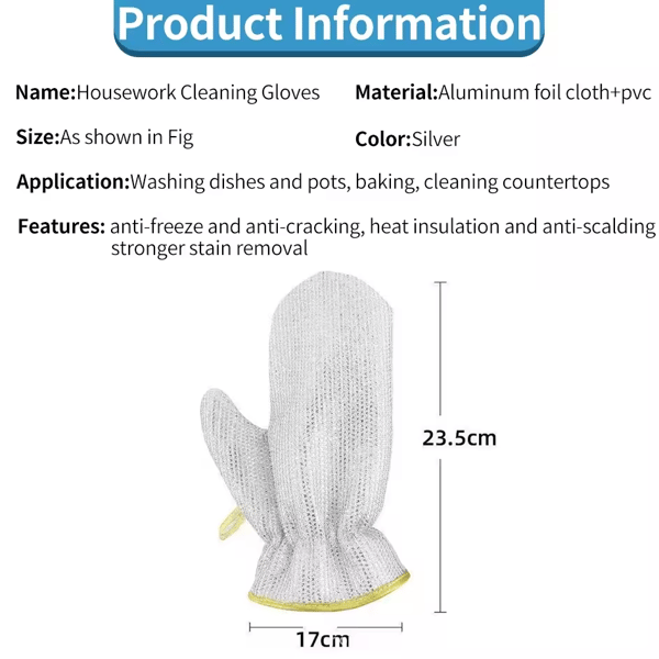 Housework Cleaning Steel Wire Dish Washing Gloves