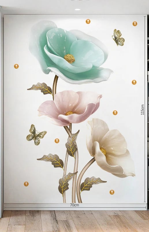 (❤️ HOT SALE- 49% OFF) Flower wall sticker wallpaper