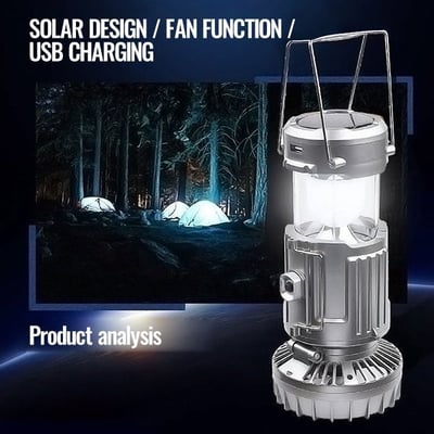 6 in 1 Portable Solar LED Camping Lantern