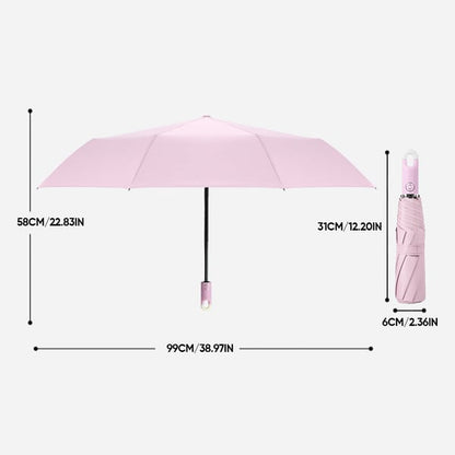 Three-Fold Self Opening And Retracting Umbrella With Buckle