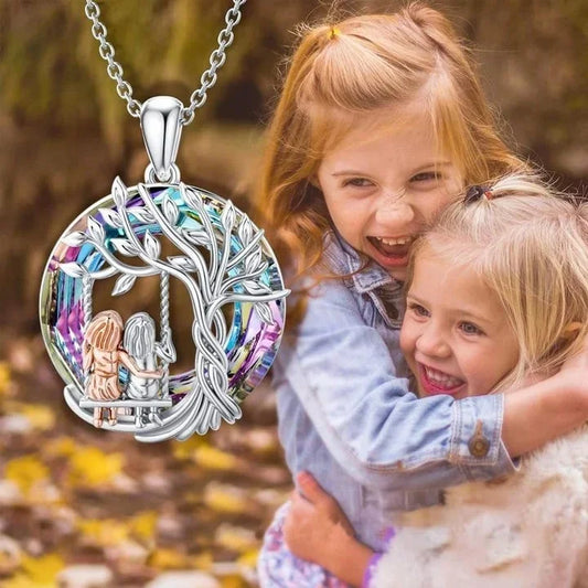 🎁925 Sterling Silver Tree of Life Sisters Necklace