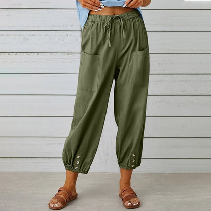 Women's Summer Capri Pants Wide Leg