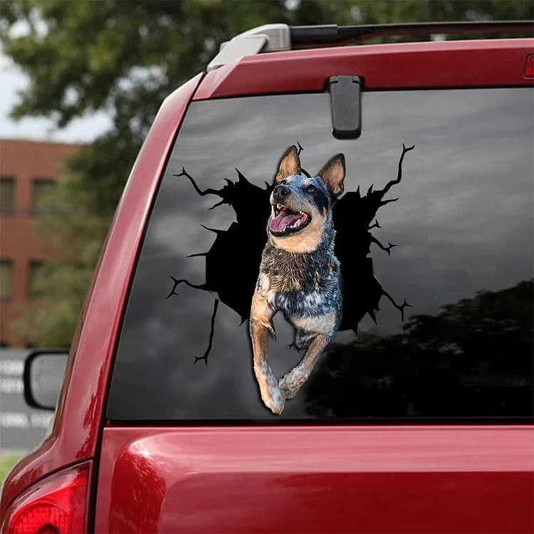 Adhesivo para coche con diseño de perro pastor australiano 6