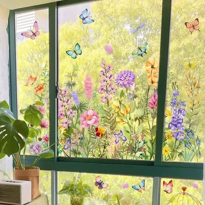 🔥LAST Sale 49% OFF💐Colorful Floral Bouquet Window Sticker