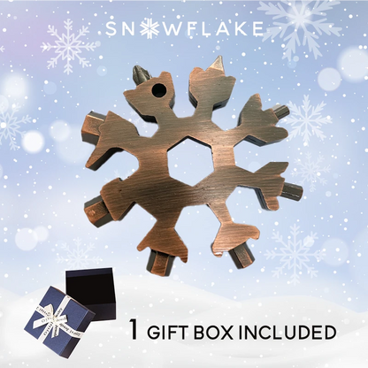 Snowflake - Multiherramienta 18 en 1 de acero inoxidable portátil para aventuras al aire libre